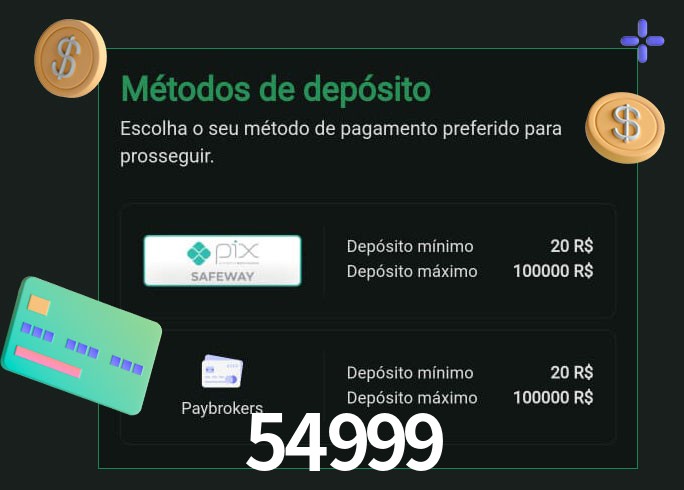 O cassino 54999 oferece uma grande variedade de métodos de pagamento